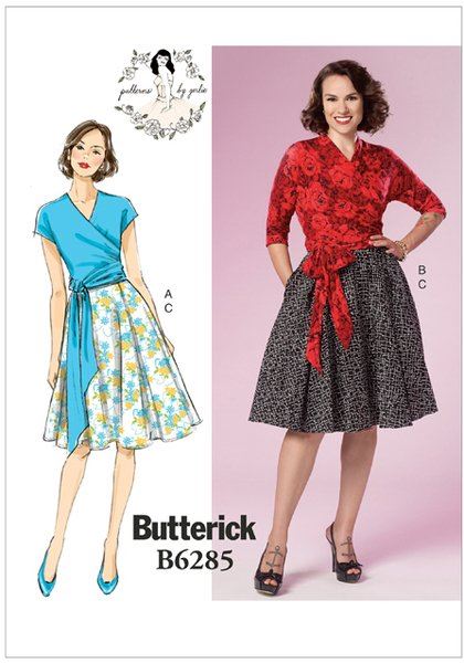 Střih Butterick na sukni a top ve velikosti 40-48 B6285-E5