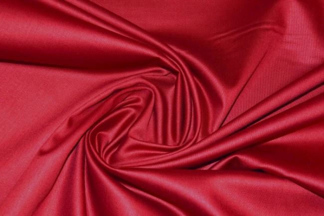 Bavlněné lesklé plátno v tmavě červené barvě TM1001-016