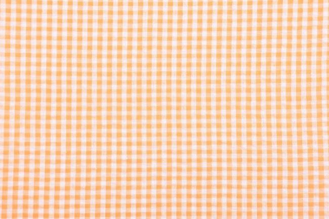 Krešovaná halenkovina s tkaným vzorem oranžové kostky 13163/036