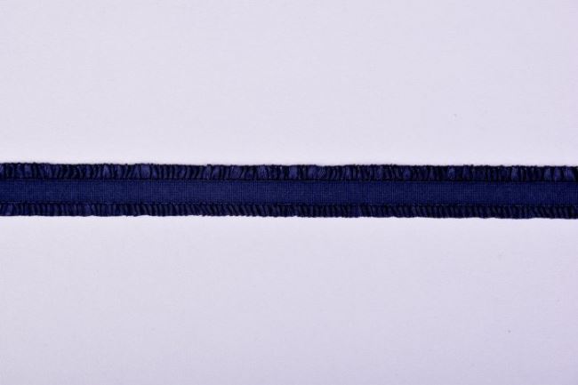 Lemovací pruženka s kanýrkem v tmavě modré barvě o šířce 1,2 cm 43509
