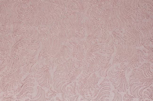 Kostýmová látka s tkaným vzorem v růžové barvě 2425/011