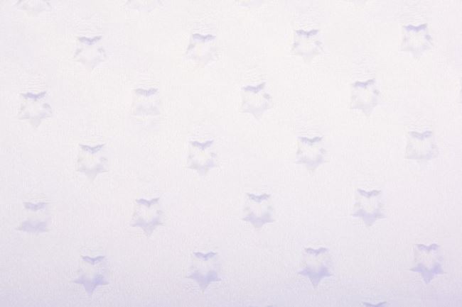 Minky fleece v bílé barvě s hvězdičkami 61937