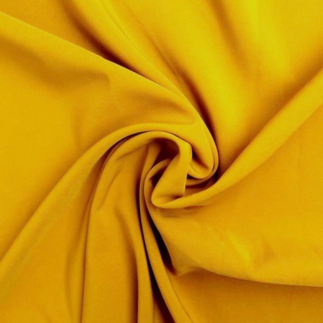 Letní kostýmová látka v tmavě žluté barvě 0854/570