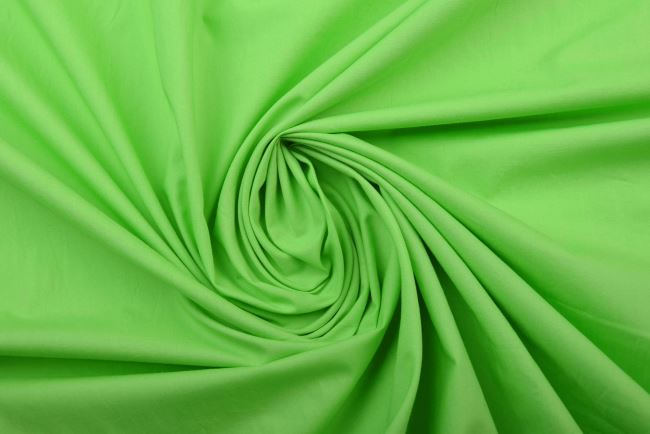 Bavlněný popelín v jasně zelené barvě TI657