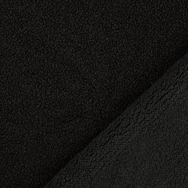 Luxusní fleece s beránkem v černé barvě 207899/5001