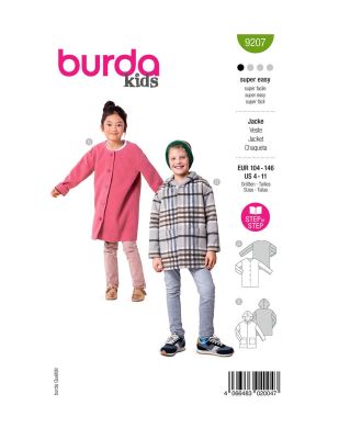 Střih na dětský kabát ve vel. 104-146 9207