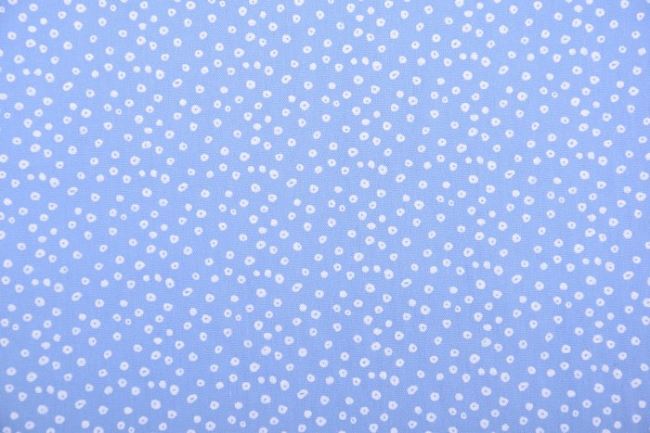 Bavlněná látka ve světle modré barvě s puntíky 11100/003