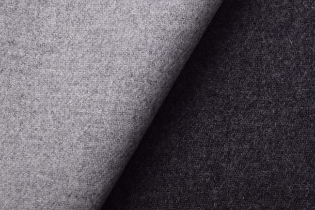 Oboustranná kabátová látka v šedé a tmavě šedé barvě MI60801/002