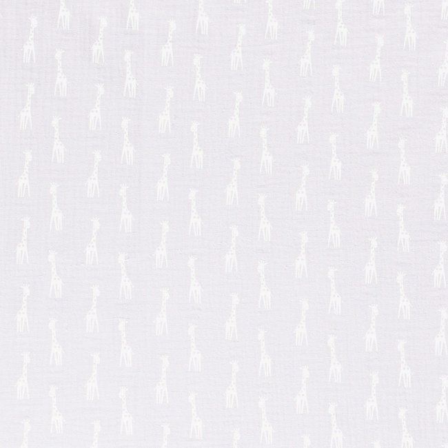 Mušelín v šedé barvě s potiskem žiraf 13050/061