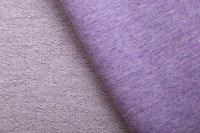 Teplákovina French Terry ve fialové barvě s melírem 03430/043