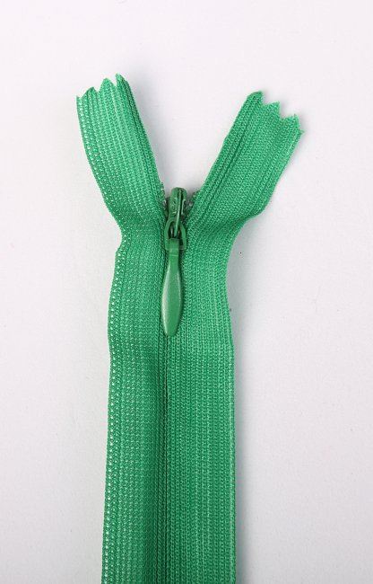 Skrytý zip zelené barvy 45cm I-3W0-45-243