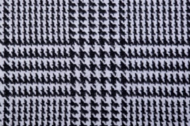 Fleece se vzorem drobné kohoutí stopy do kostky Q22144-369