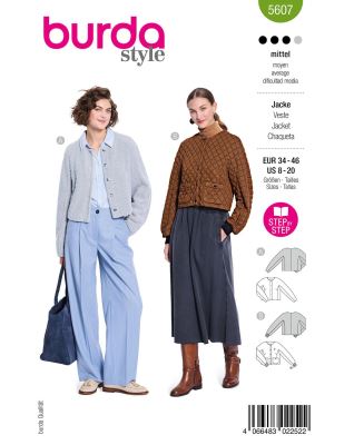 Střih na dámský kabátek vel. 34-46 5607