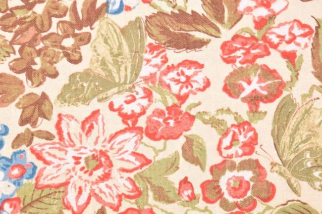 Americká bavlna na patchwork s potiskem květin 199PYOPM/112