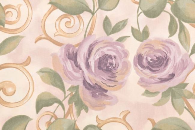 Americká bavlna na patchwork s potiskem malovaných květin 199PYOPM/106