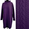 Pletenina ve fialové barvě s copánky 13423/805