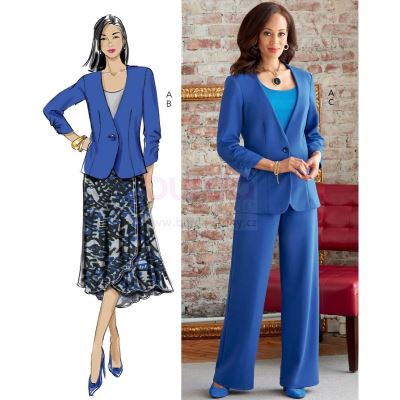 Střih Butterick na dámský kostýmek ve vel. 34-42 B6860-B5