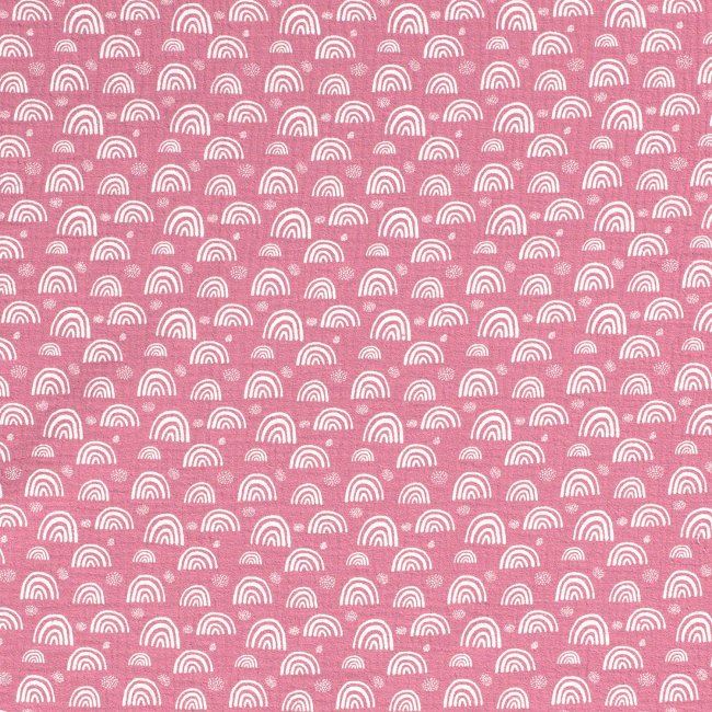 Mušelín v růžové barvě s duhou 15513/013