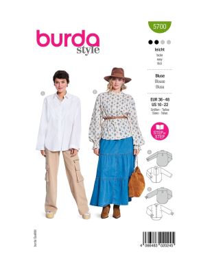 Střih na dámskou košili ve vel. 36-48 5700