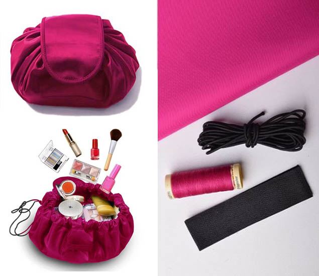 Set na šití kosmetického pytlíku v růžové barvě KP03