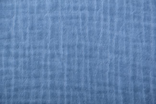 Mušelín v modré barvě s vintage vzhledem 18780/635