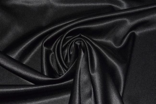 Pružné hedvábí v černé barvě 0880/999
