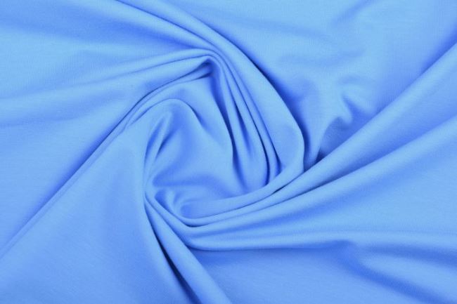 Bavlněný úplet v modré barvě s certifikátem Oeko-Tex Standard 124.554/0824
