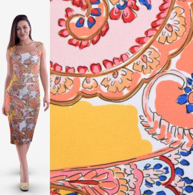 Funkční úplet s potiskem ornamentů F004