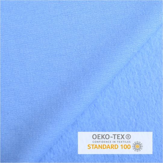 Počesaná teplákovina French Terry v blankytně modré barvě RS0202/103D