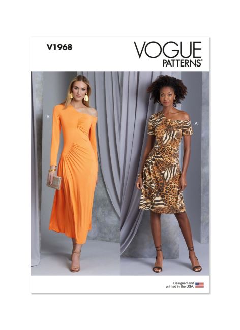 Střih Vogue na dámské šaty ve vel. 34-42 V1968-B5