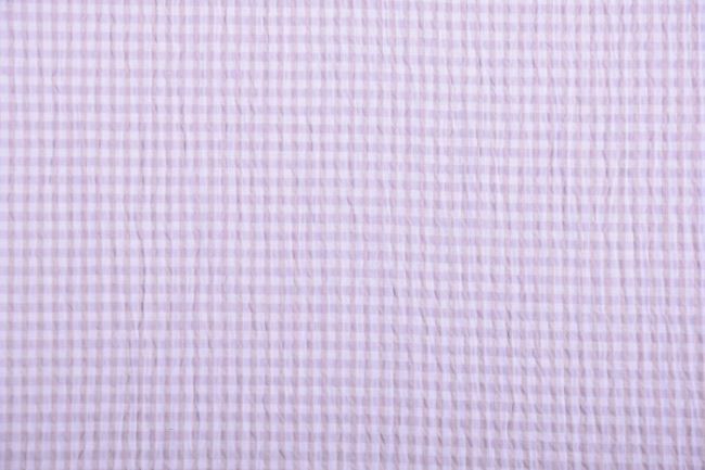 Krešovaná halenkovina s jemnou kostkou v béžové a bílé barvě 04160/052