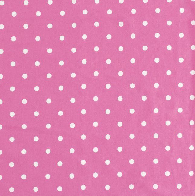 Bavlněný úplet v růžové barvě s potiskem puntíků 11810/012