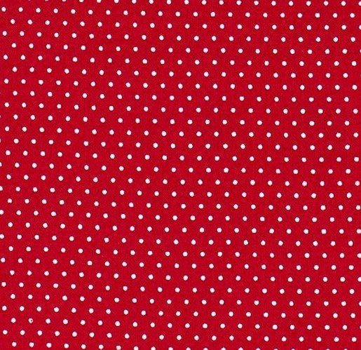 Viskózová látka v červené barvě s puntíky 15148/015