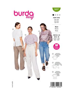 Střih na triko s řaseným rukávem ve vel. 34-44 5687