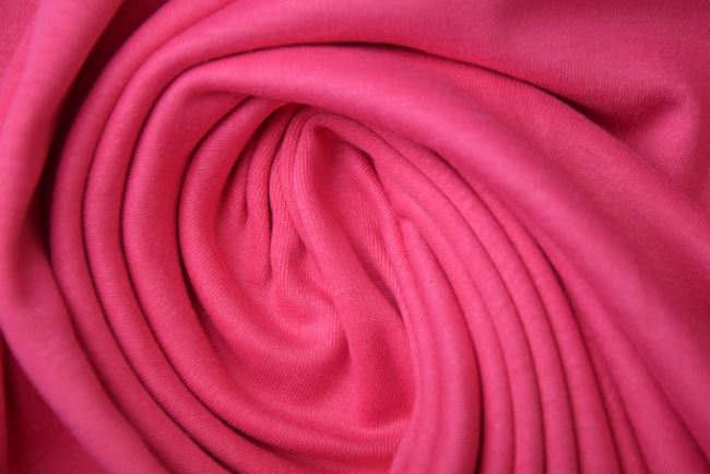 Bavlněný úplet v růžové barvě PAR214