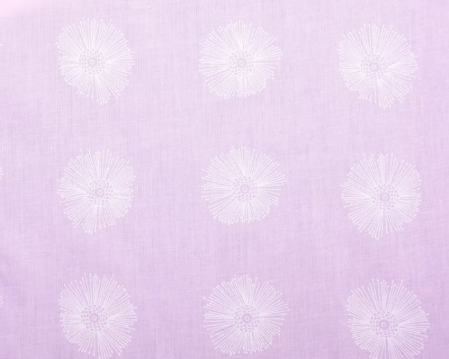 Bavlněná halenkovina v růžové barvě s bílými květy 11056/012