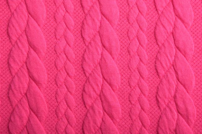 Pletenina v růžové barvě s copánky 13423/875