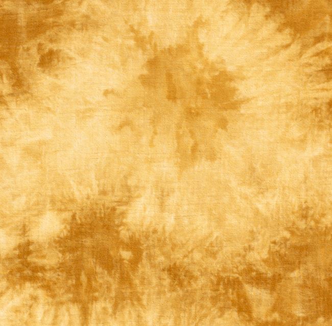 Mušelín ve žluté barvě s batikovaným potiskem 17276/034