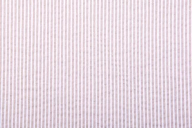 Krešovaná halenkovina s pruhy v béžové a bílé barvě 0647/080