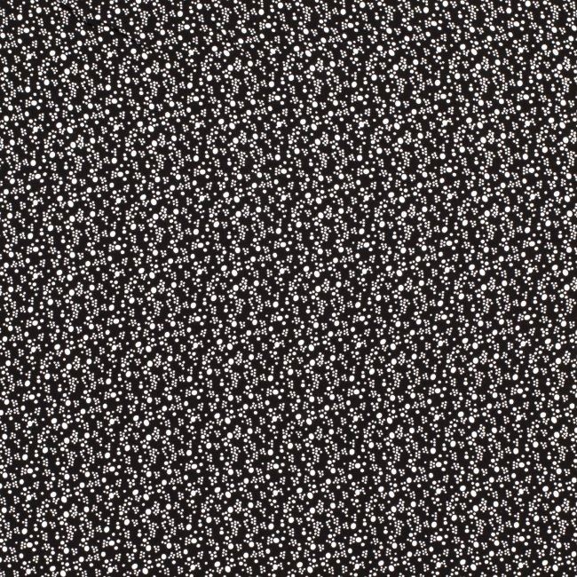 Viskózová látka v černé barvě  s drobnými puntíky 12445/069